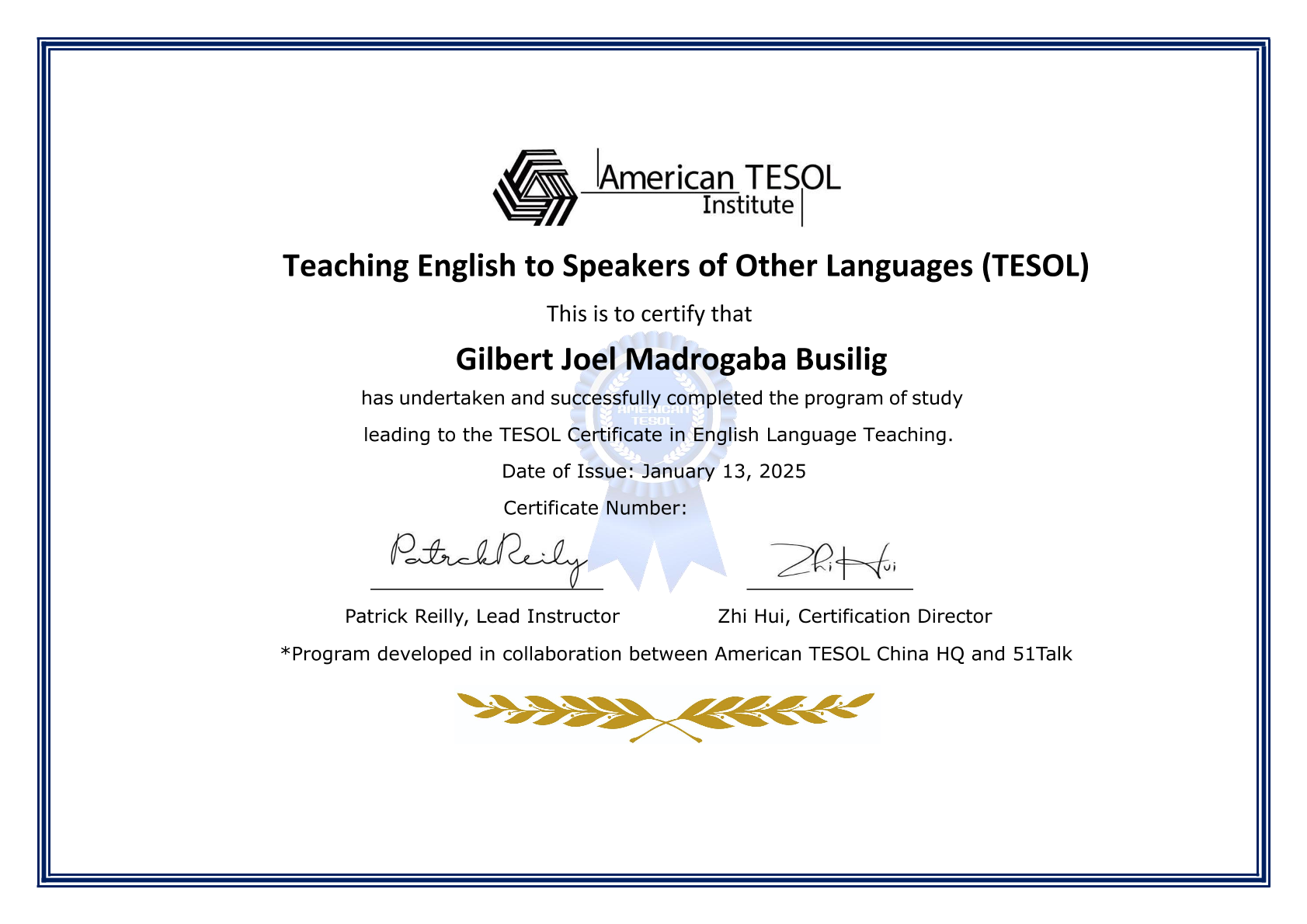 TESOL Certificate